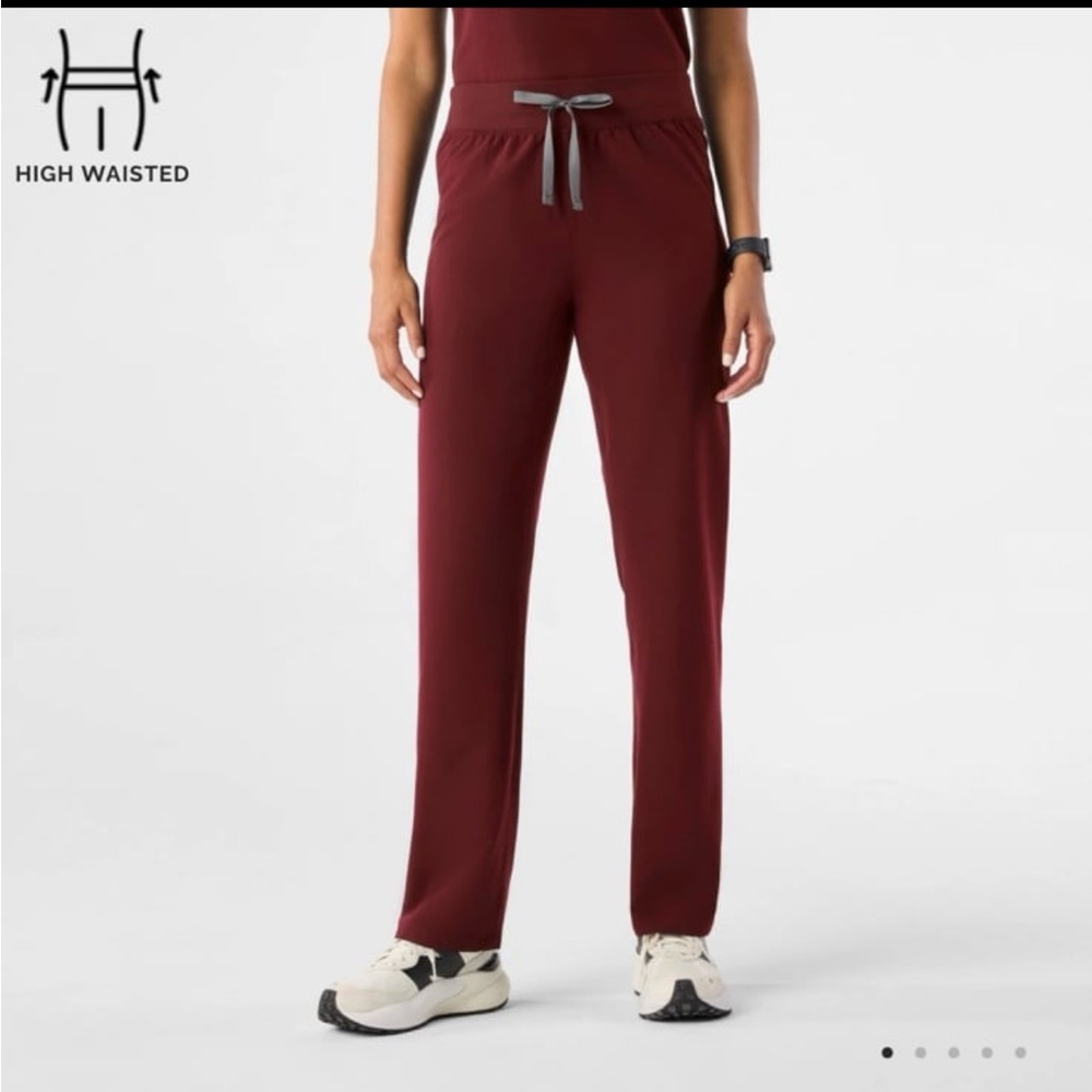 Burgundy Livingston™ High Waisted - Tall Basic Scrub Pants